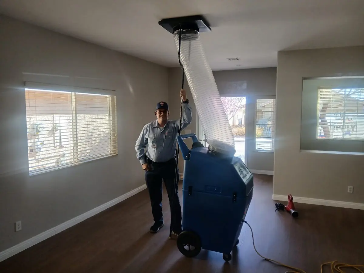 Professional Dryer Vent Cleaning work inside a Oak Grove home